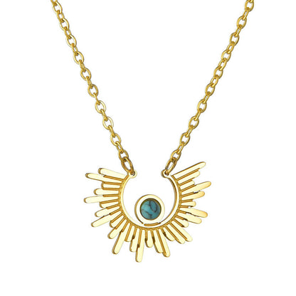 Sun Flower Stainless Steel Necklace