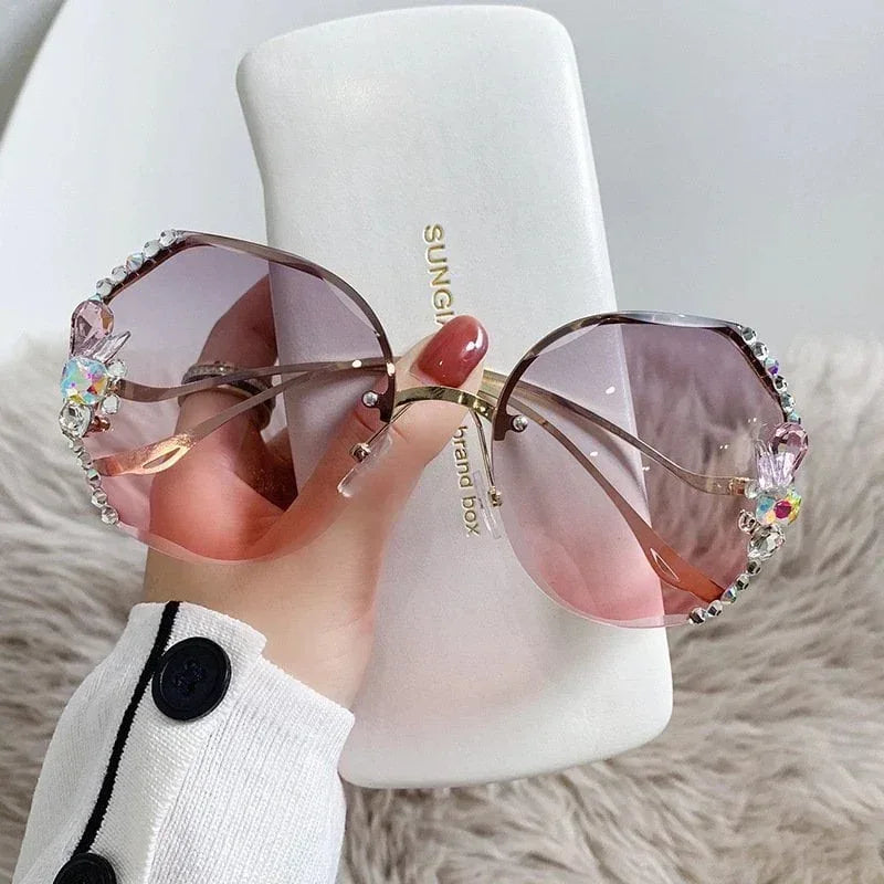 Rhinestone UV Resistant Sunglasses - Viexta