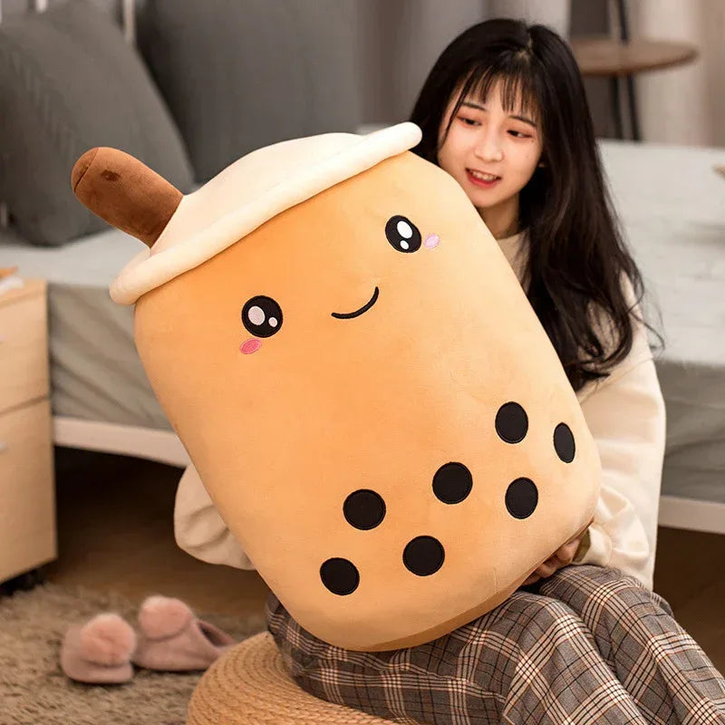 Fruit Drink Plush Stuffed Strawberry Boba Tea Cup Toy - Viexta