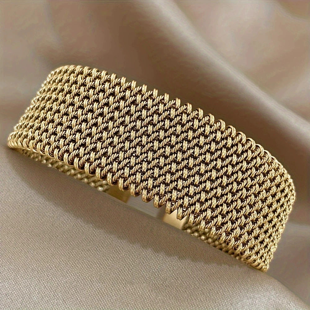 Embossed titanium steel bracelet