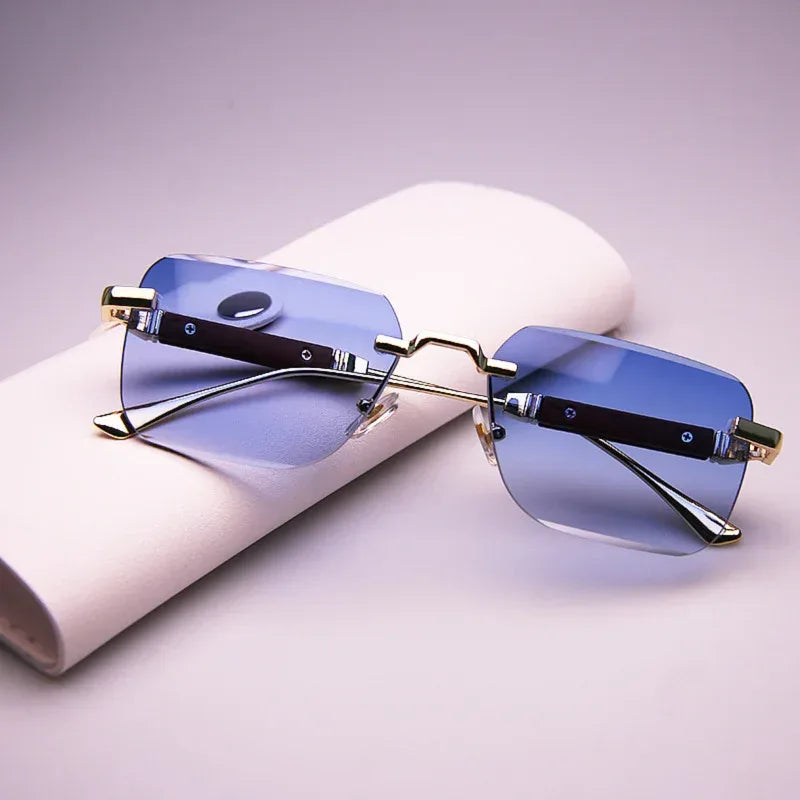 Frameless Edge-cut Sunglasses - Viexta