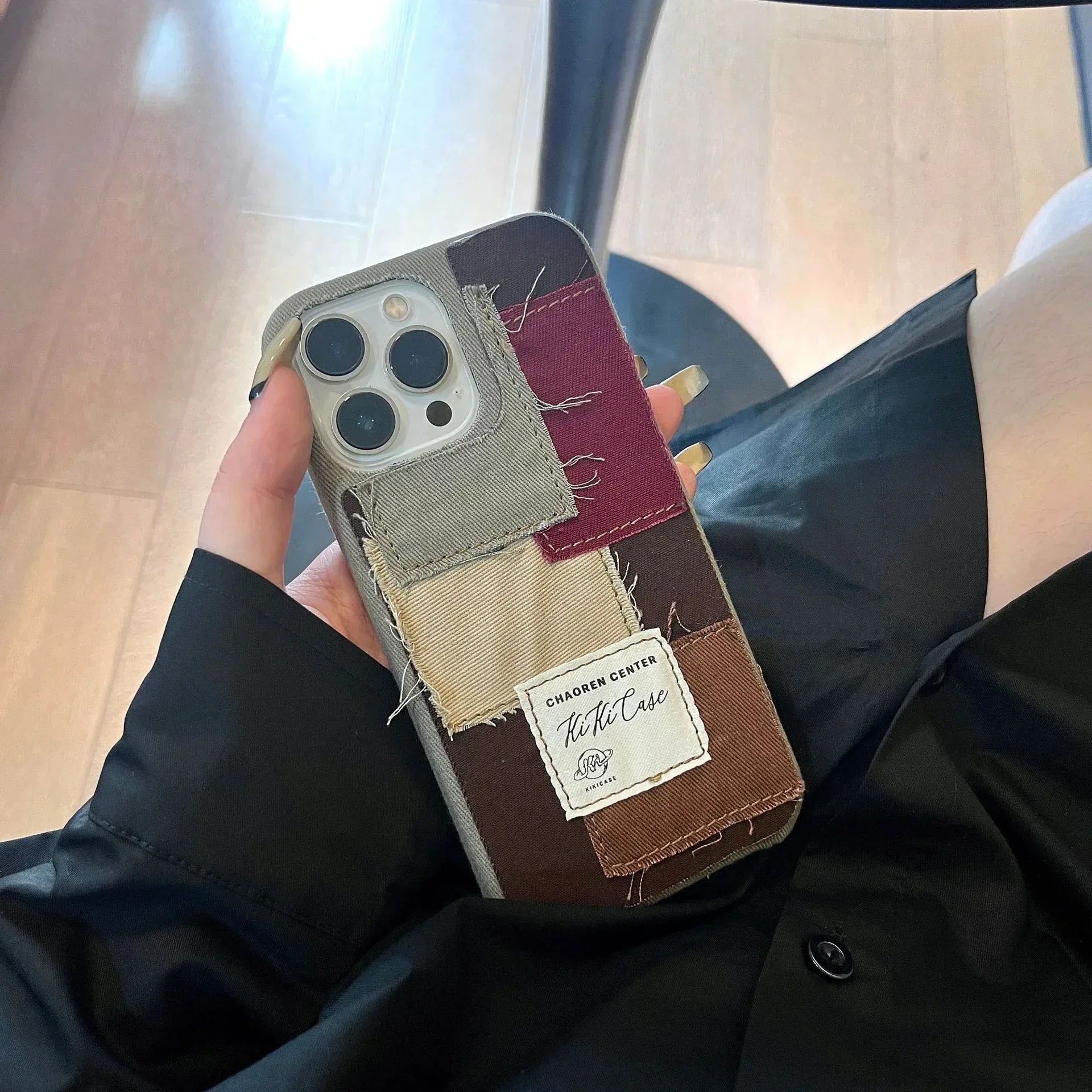 Denim Canvas Stitching iPhone Case - Viexta