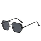Womens Stylish Metal Chain-leg Sunglasses - Viexta