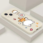 Corgi Cartoon Silicone Soft Cover iPhone Case - Viexta