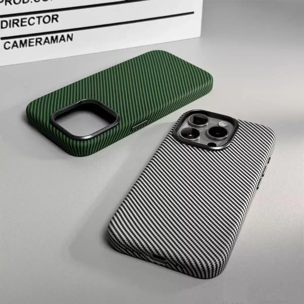 carbon-fiber-grain-magnetic-leather-iphone-case - Viexta