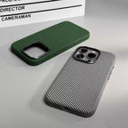 carbon-fiber-grain-magnetic-leather-iphone-case - Viexta