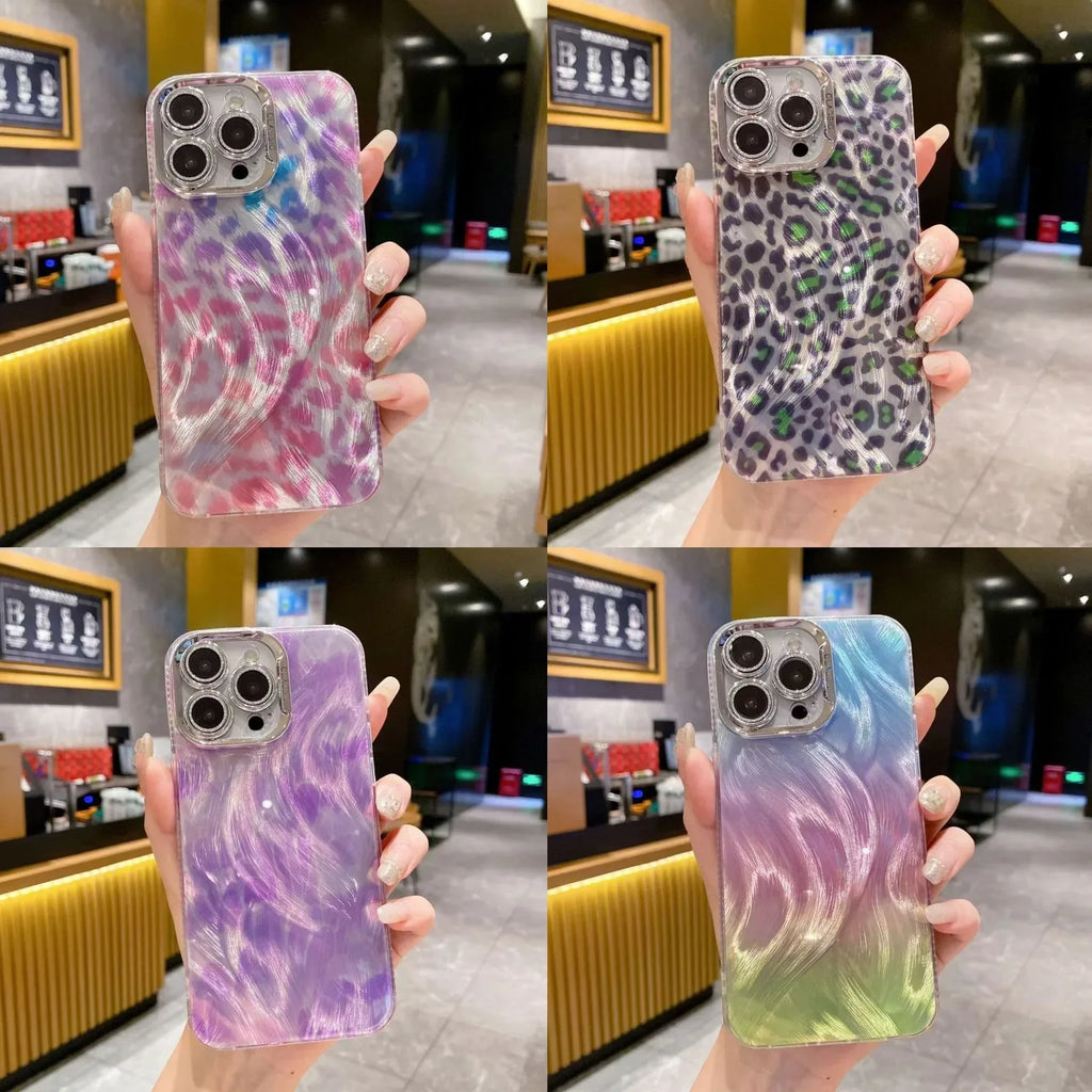 Drop-resistant Women's Gradient Lens iPhone Case - Viexta