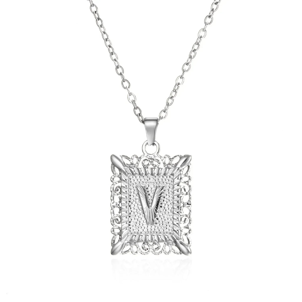 stainless-steel-initial-necklace - Viexta