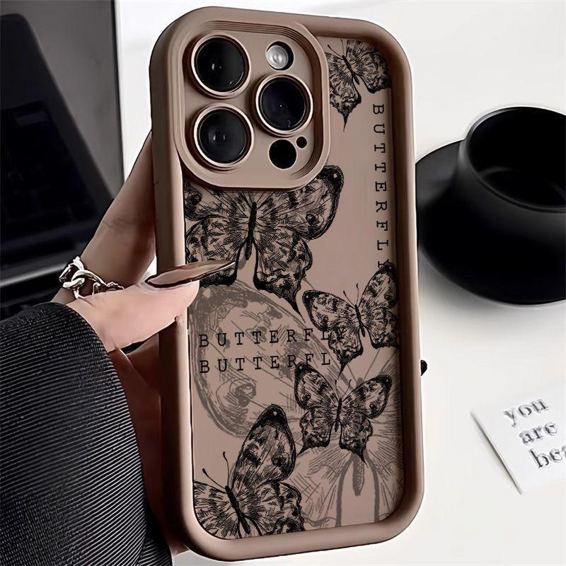 Butterfly Print Drop-resistant iPhone Case - Viexta