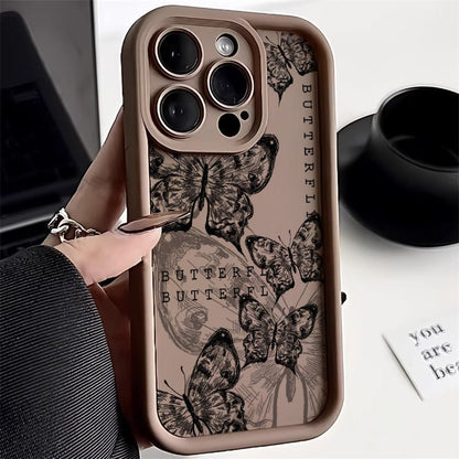 Butterfly Print Drop-resistant iPhone Case