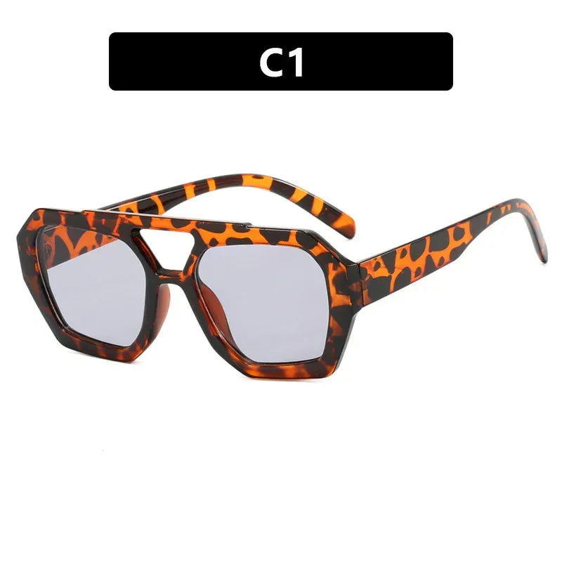 Ins Big Frame Leopard Sunglasses - Viexta