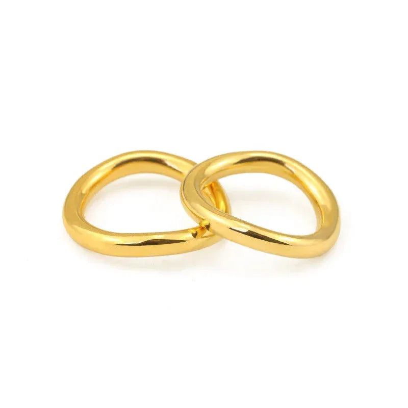 brass-plated-18k-glossy-ring - Viexta