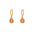 Minimalistic Water Drops Opal Necklace Set - Viexta