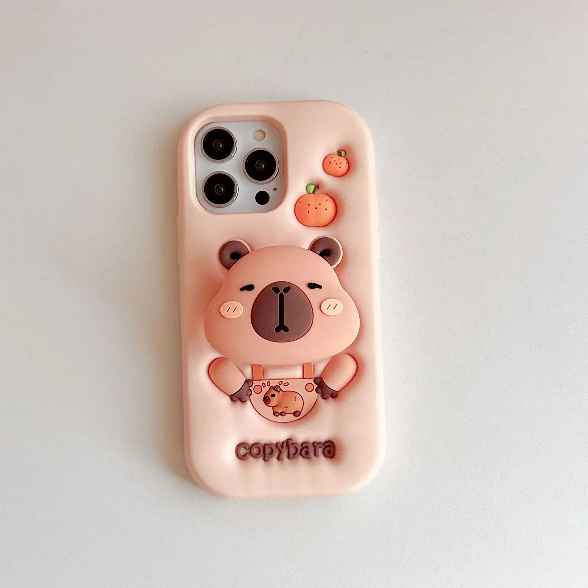 Cartoon Stand Holder Capybara iPhone case