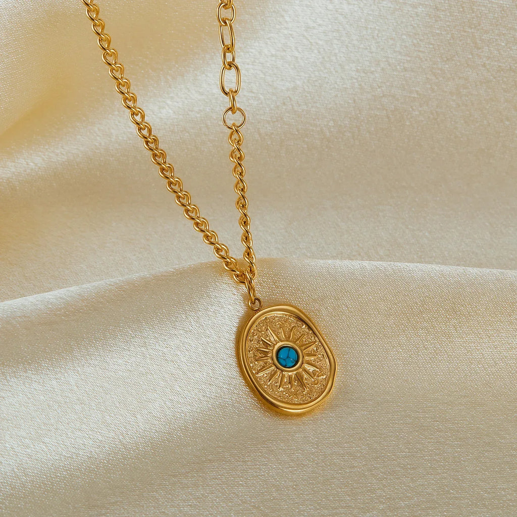 Retro Stainless Steel Pendant Necklace - Viexta