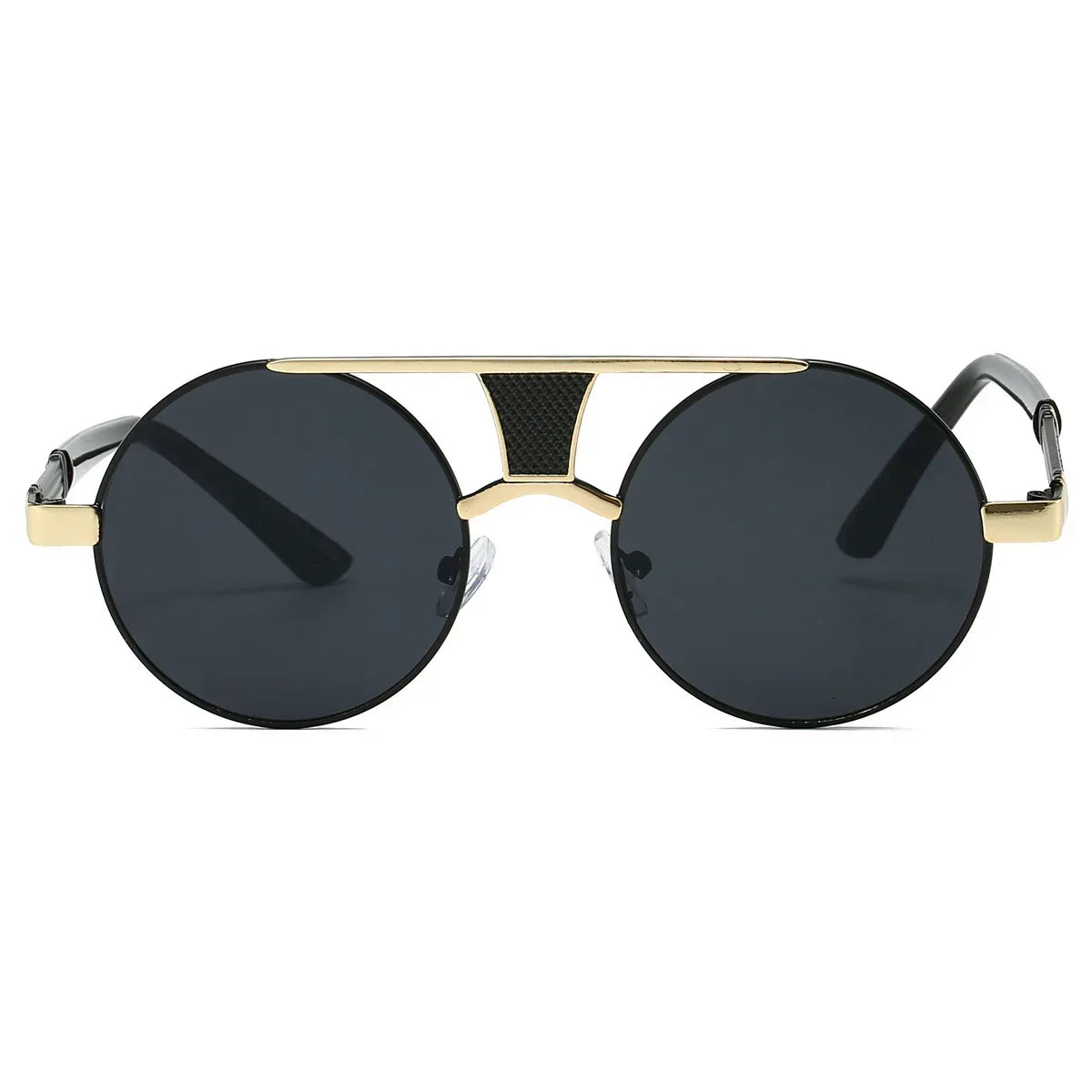 Men's Double Beam Round Frame Sunglasses - Viexta
