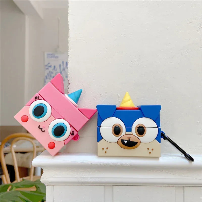 3D stereo unicorn cat earphone protective cover - Viexta