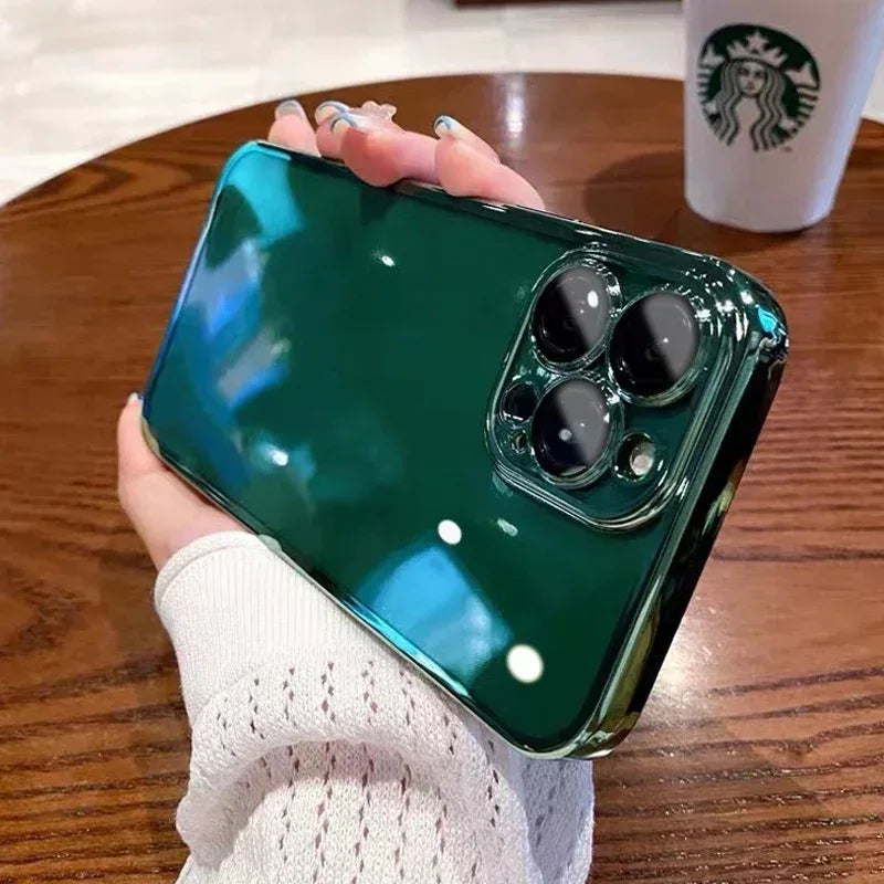 Dustproof Net Transparent Plating IPhone Case - Viexta