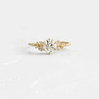 925 Sterling Silver Round Zircon Crystal Rings - Viexta