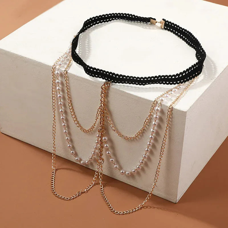 Tassel Full Drill Multi-layer Leg Chain - Viexta