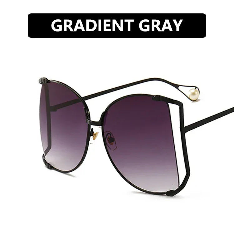 Women's metal frame cutout sunglasses - Viexta