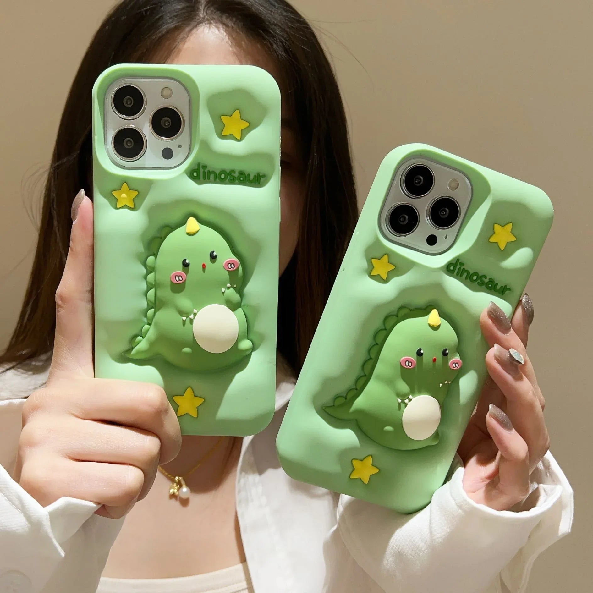 Decompression Cute Green Pressing Star iPhone Case - Viexta