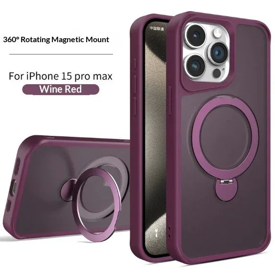Magnetic Rotating Stand iPhone Case Pivot Swivel Protective Cover