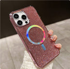 Rhinestone Electroplating Protective Sleeve iPhone Case