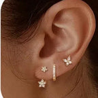 Zircon Butterfly Three-piece Earclips - Viexta