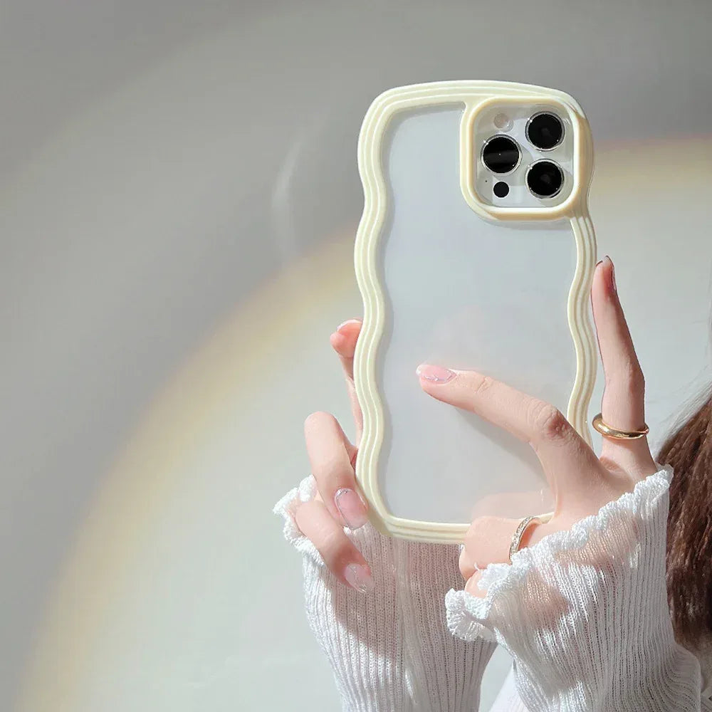 Candy Color Wave Border Mobile IPhone Case - Viexta