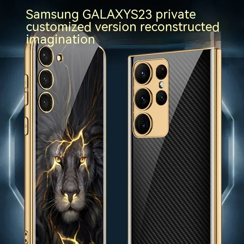 Soft Edge Electroplated Glass S Series Phone Case - Viexta
