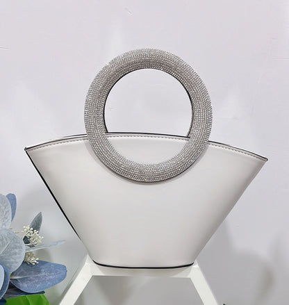 Diamond Round Handle Portable Bag