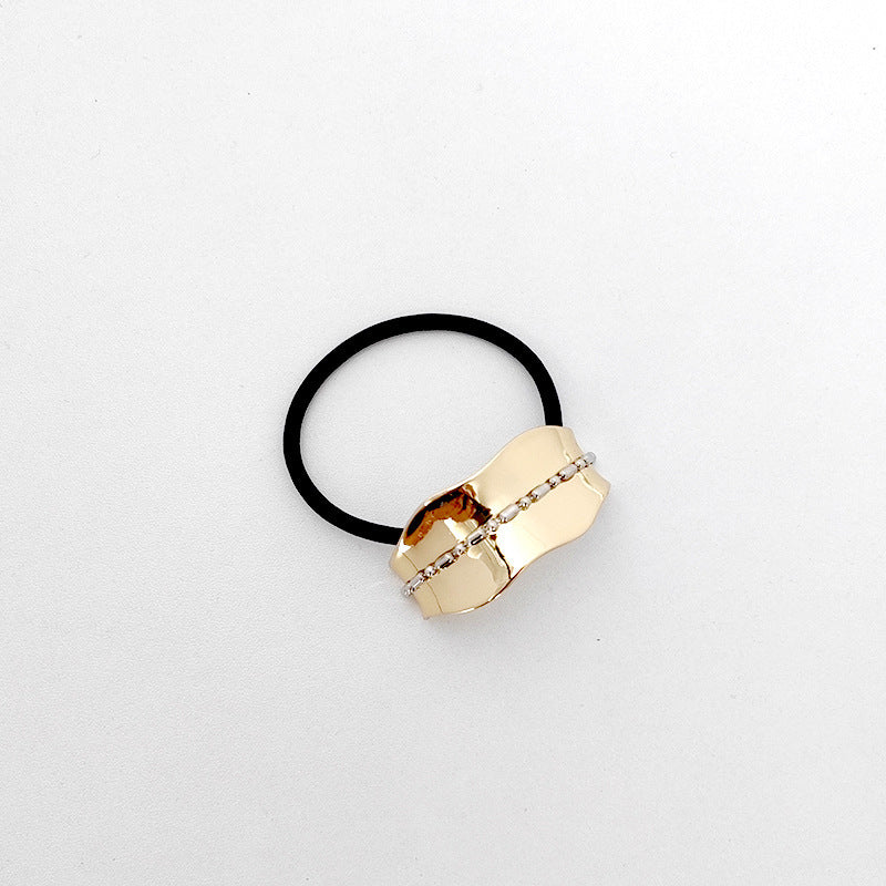 Hair Rope Geometric Ellipse Glossy High-elastic Rubber Band