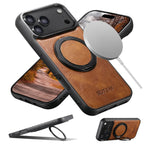 Leather Magnetic Wireless Charging Goggle Pixel Case - Viexta