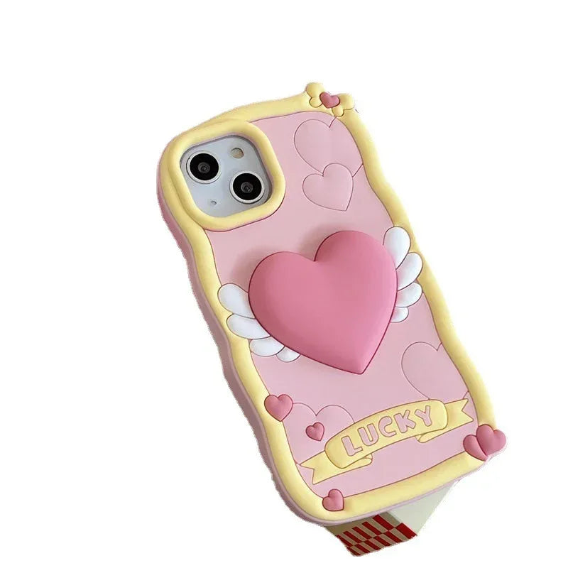 stereo-heart-wings-cream-iphone-case - Viexta