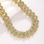 20mm Diamond-Shaped Cuban-Link Necklace - Viexta