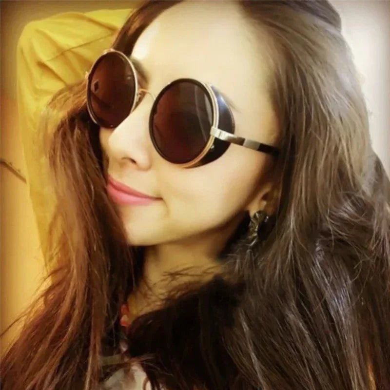 round-retro-uv-protection-sunglasses - Viexta