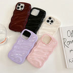 Big Wave Cream Pleated Drop-resistant iPhone Case - Viexta