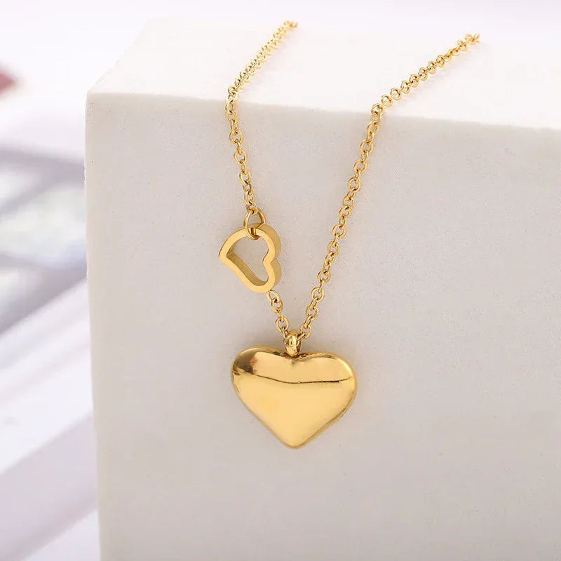 Peach Heart Titanium Neckwear - Viexta