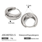 Women's High-grade Ins Stainless Steel Circle Earrings - Viexta