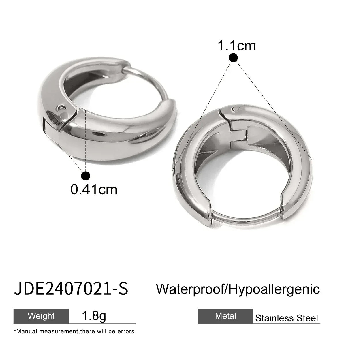 Women's High-grade Ins Stainless Steel Circle Earrings - Viexta