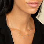 Twin Horse Eye Clavicle Necklace - Viexta