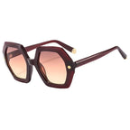 Irregular Personality Hexagonal Rivet Sunglasses - Viexta