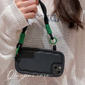 Pure Color Ribbon Wrist Lanyard iPhone Case - Viexta