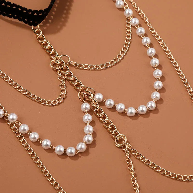 Tassel Full Drill Multi-layer Leg Chain - Viexta
