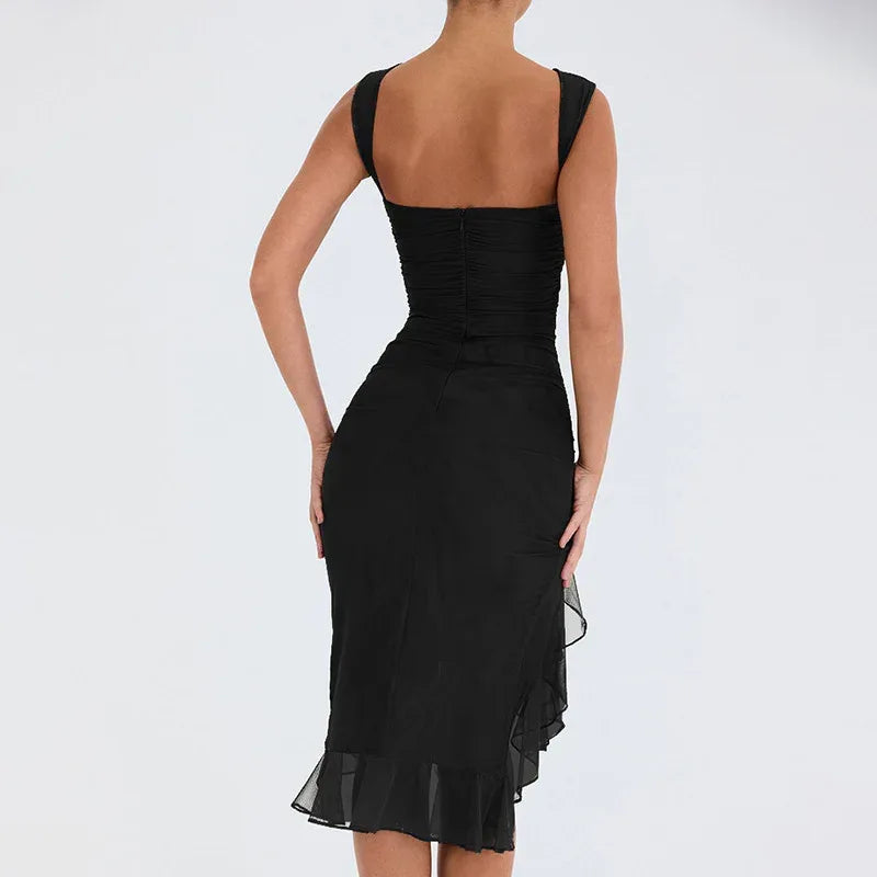 Summer Slim Skinny Sleeveless Dress - Viexta