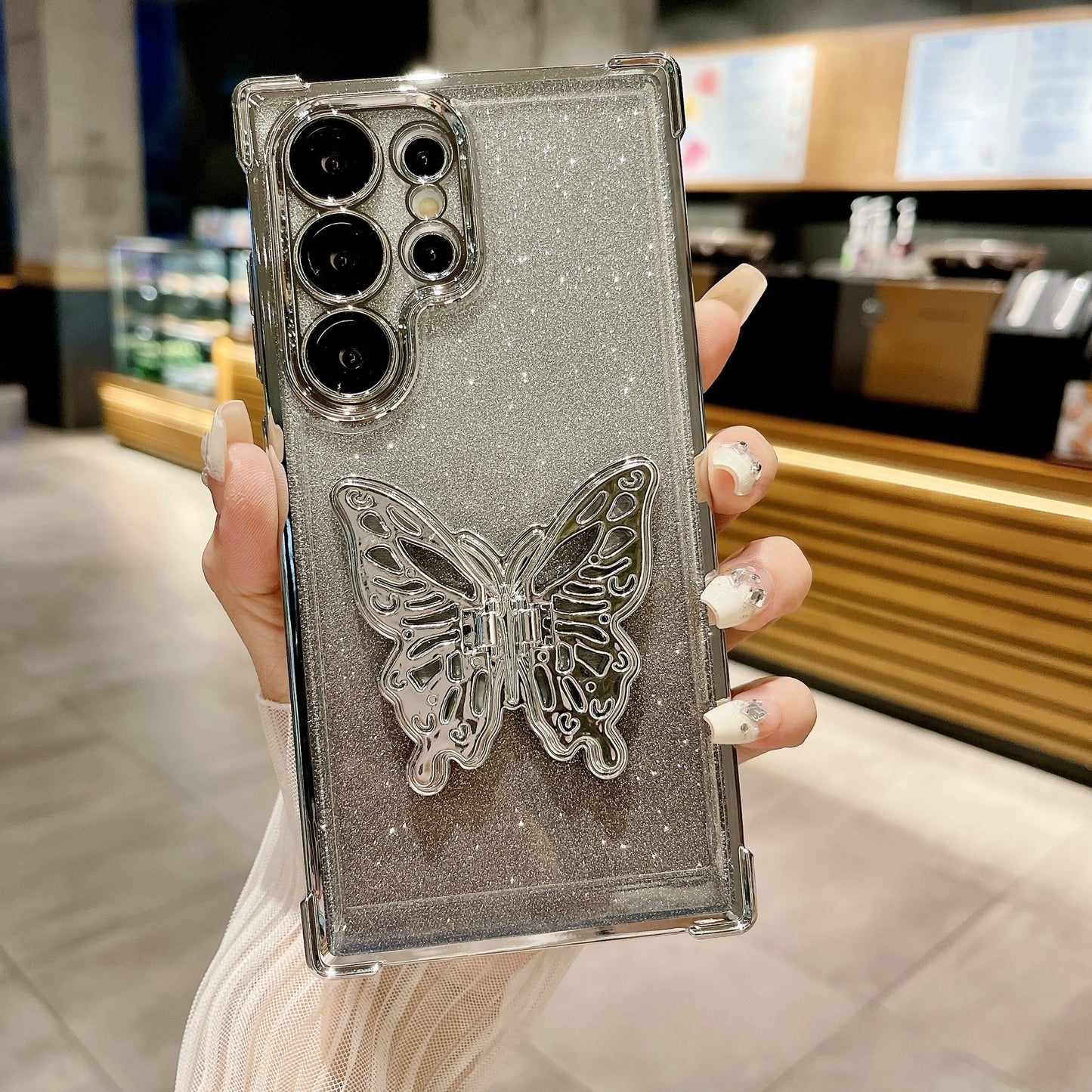 Anti Drop Butterfly Stand iPhone Case