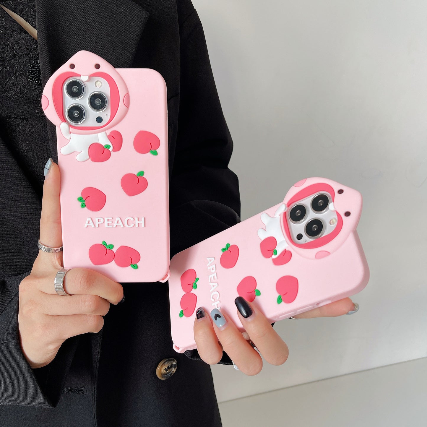 Three-dimensional Silicone Strawberry iPhone Case