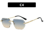 Frameless Trimming Square Sunglasses - Viexta