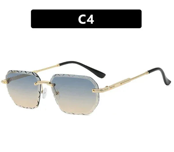 Frameless Trimming Square Sunglasses - Viexta